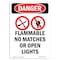 Signmission Safety Sign, OSHA Danger, 7" Height, Flammable No Matches, Portrait OS-DS-D-57-V-1260 - alternate 1